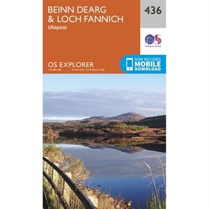 OS Explorer 436 Paper - Beinn Dearg & Loch Fannich 1:25,000
