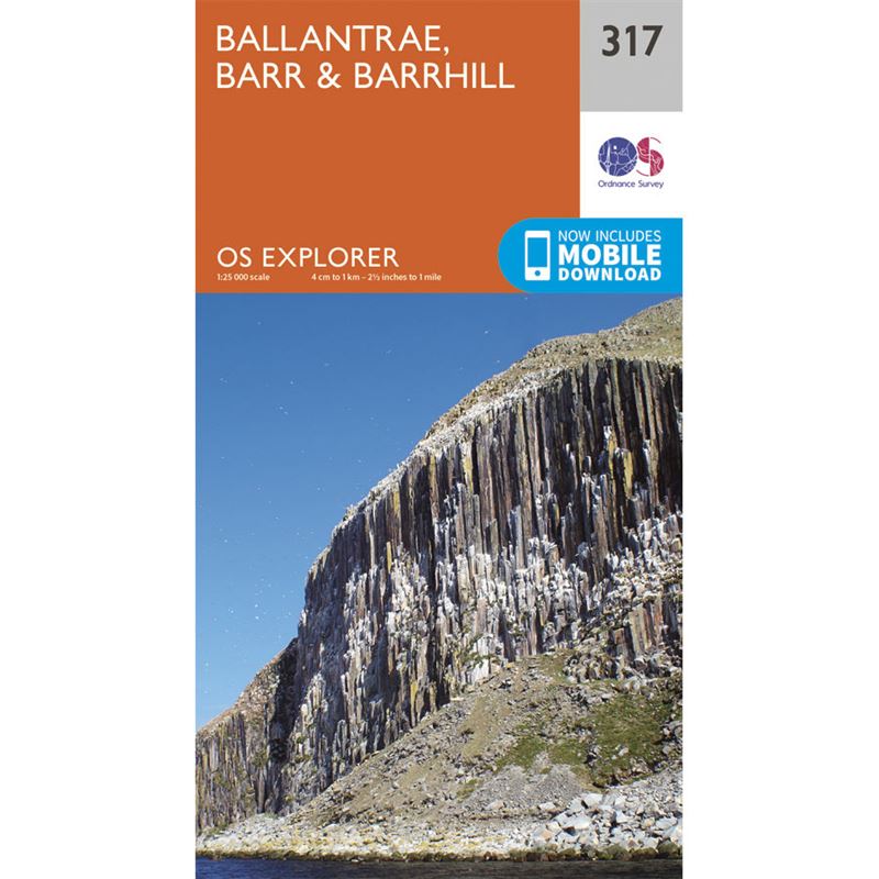 OS Explorer 317 Paper - Ballantrae, Barr & Barrhill