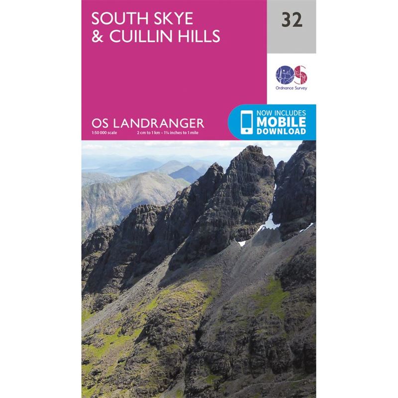 OS Landranger 32 Paper - South Skye & Cuillin Hills