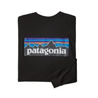Patagonia Men's Long-Sleeved P-6 Logo Responsibili-Tee Black