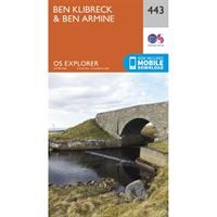 OS Explorer 443 Paper - Ben Kilbreck & Ben Armine 1:25,000