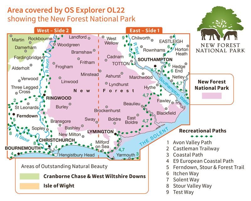 OS OL22 New Forest coverage