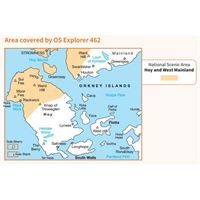 OS Explorer 462 Paper - Orkney - Hoy, South Walls & Flotta coverage