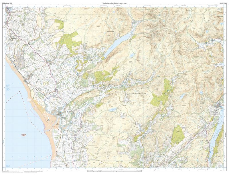 OS OL6 The English Lakes South-Western Area north sheet