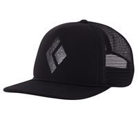 Black Diamond Flat Bill Trucker Hat Black with Chalk BD Logo