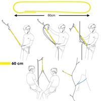 Beal Dynaloop 8.3mm Rope Sling 60cm Yellow diagram