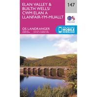OS Landranger 147 Paper - Elan Valley & Builth Wells