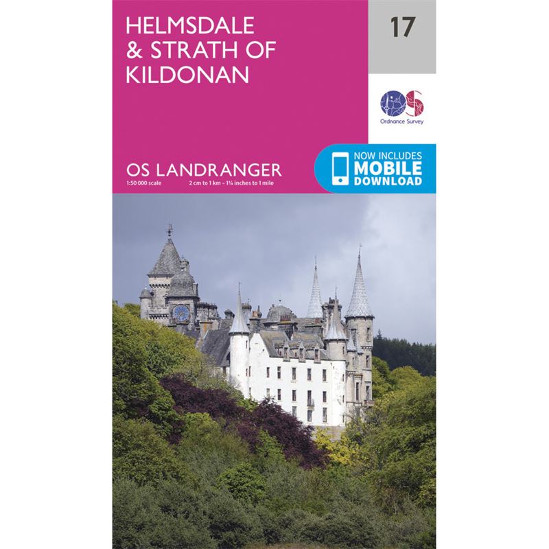 OS Landranger 17 Paper - Helmsdale & Strath of Kildonan 1:50,000