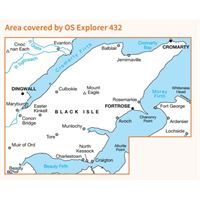 OS Explorer 432 Paper - Black Isle 1:25,000 coverage
