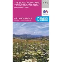 OS Landranger 161 Paper - Abergavenny & The Black Mountains
