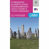 OS Landranger 8 Paper - Stornaway & North Lewis