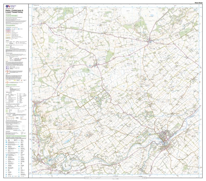 OS Explorer 339 Paper - Kelso, Coldstream & Lower Tweed Valley west sheet