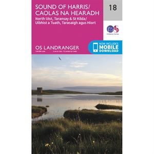 OS Landranger 18 Paper - Sound of Harris