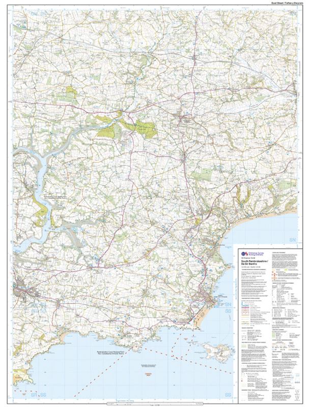 OS OL/Explorer 36 Paper - South Pembrokeshire east sheet