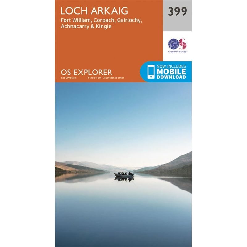 OS Explorer 399 Paper Loch Arkaig 1:25,000