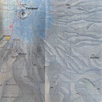 Climbing Map - Cotopaxi detail