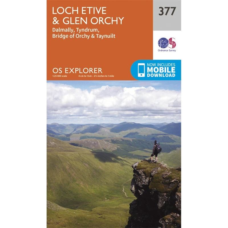 OS Explorer 377 Paper - Loch Etive & Glen Orchy