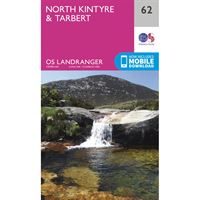 OS Landranger 62 Paper - North Kintyre & Talbert