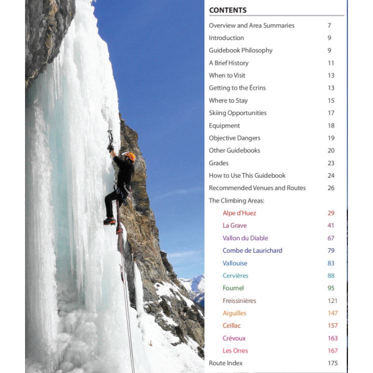 Écrins: Selected Ice Climbs contents