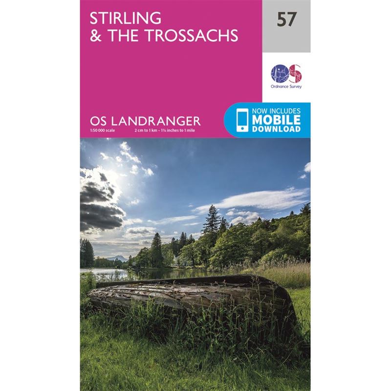 OS Landranger 57 Paper - Stirling & The Trossachs