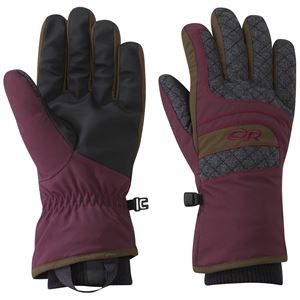 Outdoor Research Women's Riot Gloves Zin/Carob/Tomato