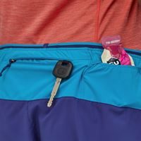 Patagonia Women's Strider Pro Running Shorts 3" Cobalt Blue storage pockets