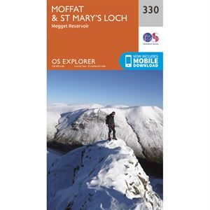 OS Explorer 330 Paper - Moffat & St Mary's Loch