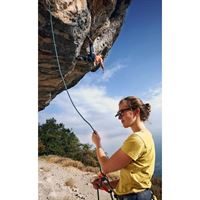 YY Vertical Clip Up Clip On Belay Glasses in use