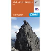 OS Explorer 411 Paper - Skye - Cuillin Hills
